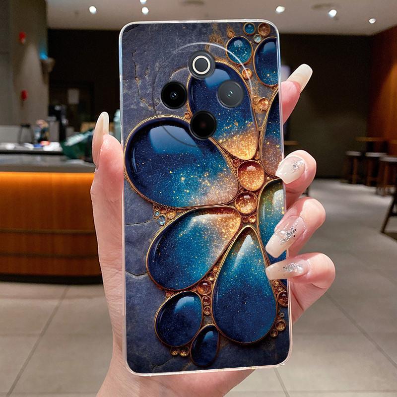 Shockproof Soft Phone Case For Vivo iQOO Z10/Y300 Pro/Y300 Pro+ Plus/T4 Unique Design Elegant Pattern TPU Transparent Casing