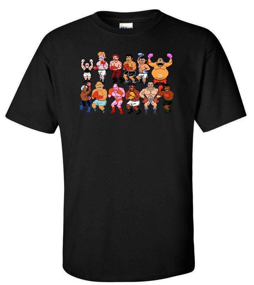 BLACK Classic Nes Nintendo 8-Bit Mike Tyson Punchout Characters T-shirt XXXL