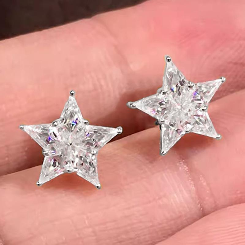 Xiaomi Huitan Charming Women Stud Earrings Star Shaped Fresh Style Wedding Daily Engagement Fashion Accessories Jewelry Inlaid Shiny CZ
