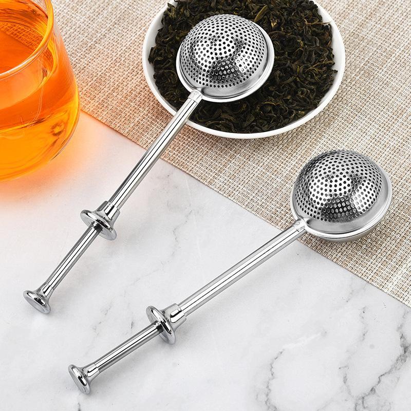 Stainless Steel Long Handle Tea Infuser Fine Mesh Rust Resistant For Home Office Loose Leaf Tea Brewing