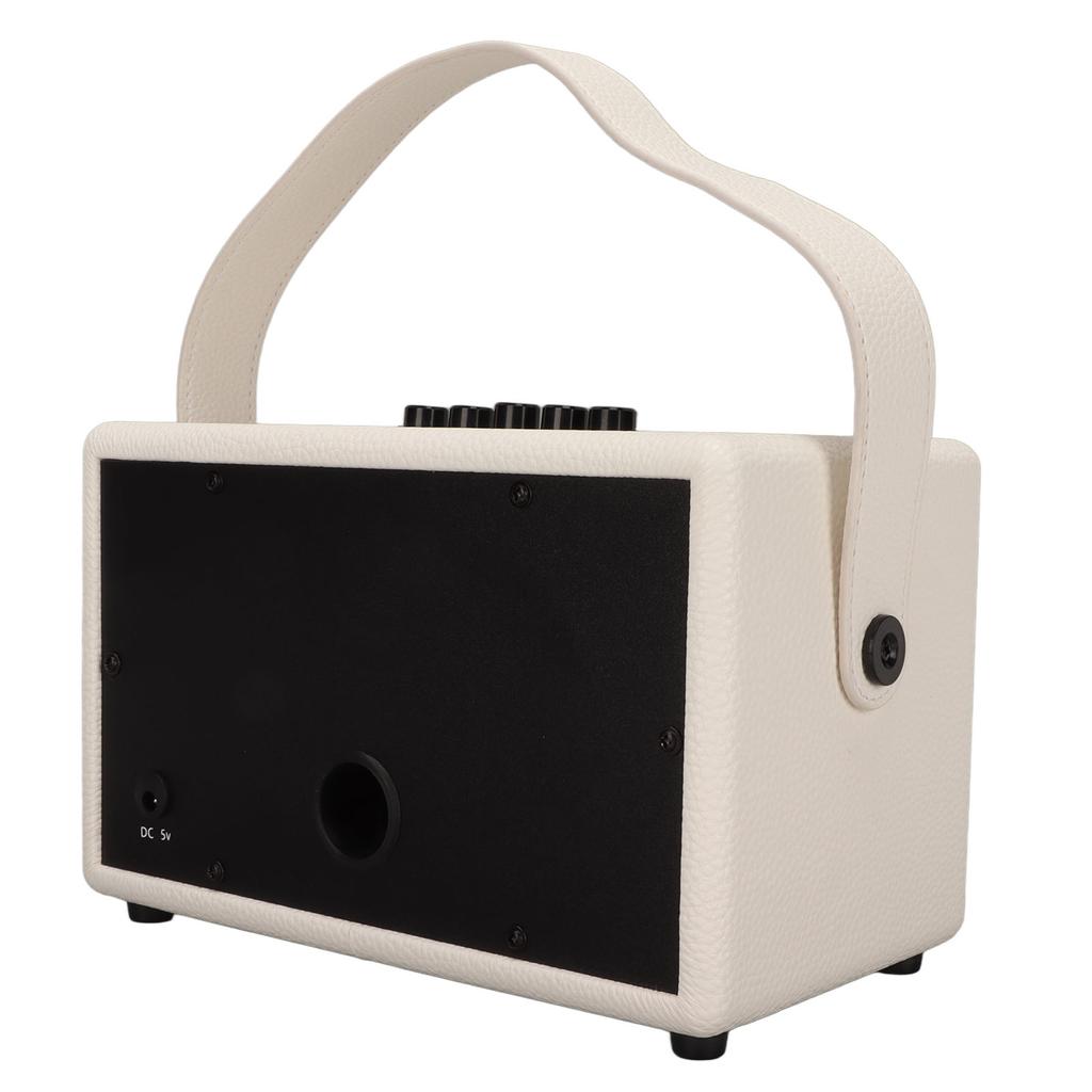 Altavoz Bluetooth Vintage de Cuero Portátil Graves Pesados Reproductor de Música Altavoz Inalámbrico para Exterior