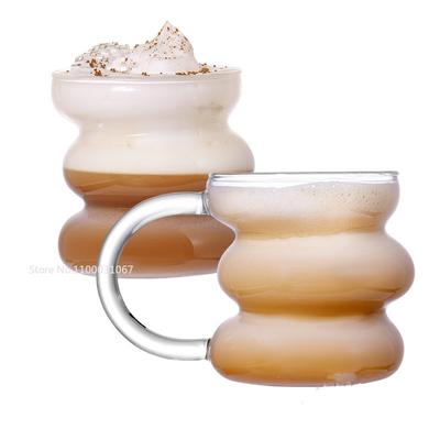 1/2/6PCS Clear Heat Resistant Glass Coffee Mug Glass Latte Cup Milk Water Cocktail Glass Cup Dropshipping Small Niche Design