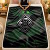 Koc Flanelowy Borussia Mönchengladbach Ciepły Miękki Koc Rzutowy do Użytku Wewnętrznego na Sofę Łóżko Salon