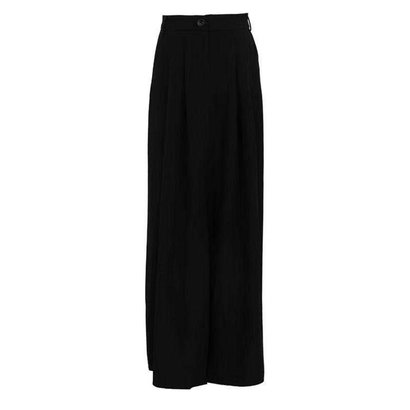 

Модный стиль Элегантная черная юбка с разрезом Модная юбка А-силуэта со сборками Юбка с разрезом с высокой талией Black S