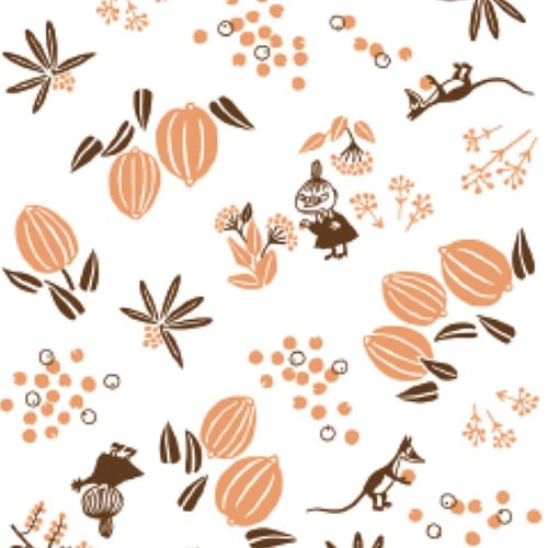 Miyamoto Towel Moomin Kitchen Cloth, Little My & Nuts, Made in Japan, White, Approx. 33 x 70 cm, 06099