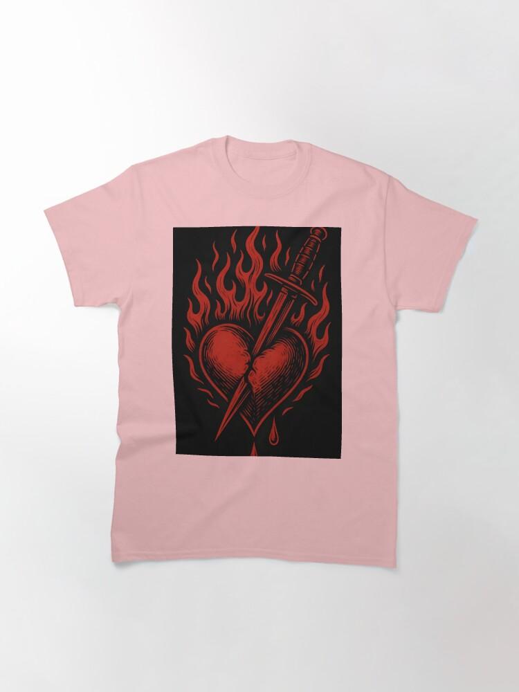 Heart In Flames and Chains Classic T-Shirt