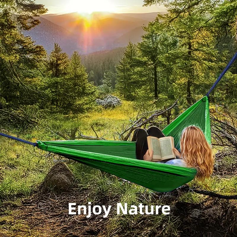 Camping Hammock with Color Matching Durable and Easy To Install Suitable for Camping Beach Hiking Outdoor Activities