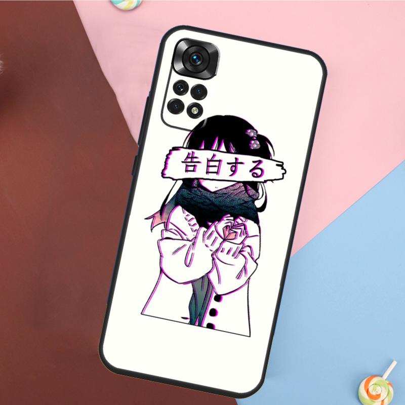 Sad Japanese Aesthetic Art Cover For Xiaomi Redmi Note 14 13 12 9 10 11 Pro 9S 10S 11S 12S Redmi 14C 10C 12C 13C Case