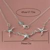 S295 Sterling Silver Starfish Necklace - Stylish Ocean Style - Perfect for Everyday Wear & Gifts Day Gifts