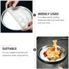 Stainless Steel Cold Dish Plate 20Cm Round Food Storage Tray for Dessert Fruit Snack Barbecue Serving Home Kitchen Restaurant