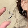 Luxury Heart Drop Earrings Vintage Stud Earrings for Women Circle Ear Piercing Gold Silver Color Ear Hook Trendy Jewelry
