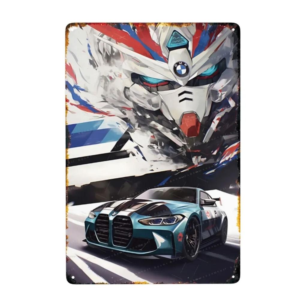 Metal Interior Sports Car Nameplate 20x30cm