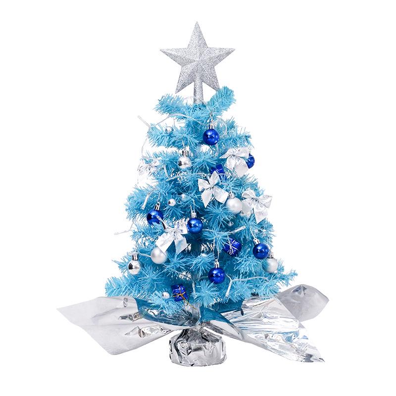 60cm Blue Mini Christmas Tree Set - Desktop & Window Display Decorations