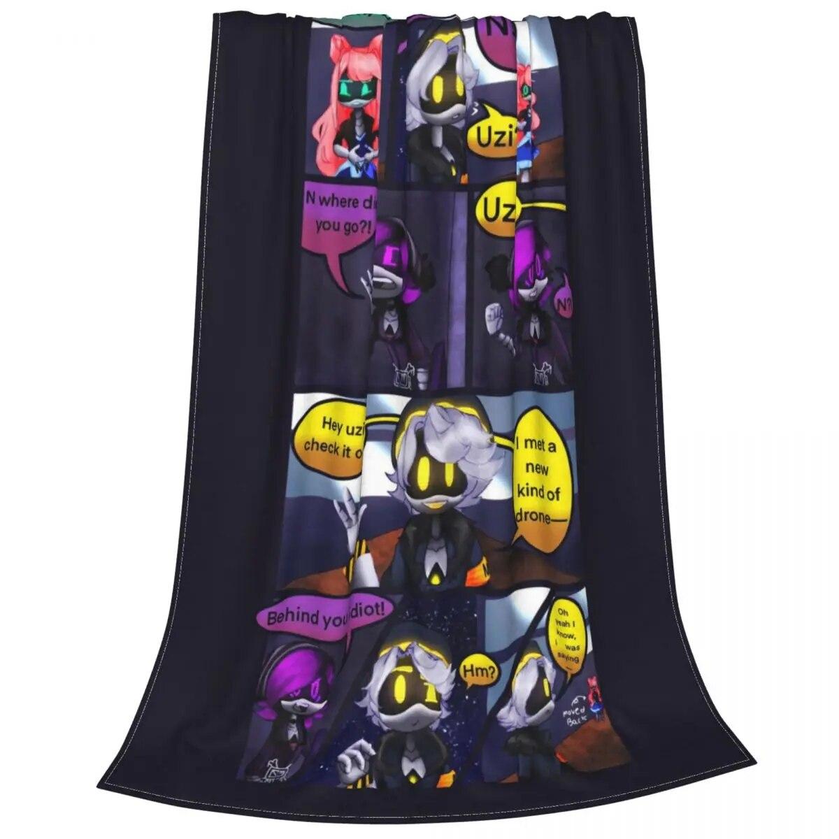 

Одеяло с дронами-убийцами N и Узи, фланелевое потрясающее мягкое одеяло для покрывала, весна-осень 125x100cm 50x40in