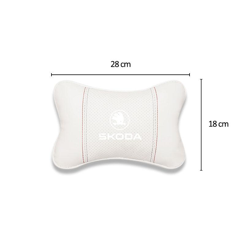 Car Headrest Neck Pillow Protective Soft Cushion For Skoda Octavia Kylaq Superb Yeti Elroq Kodiaq Enyaq Kamiq Scala Rapid Karoq