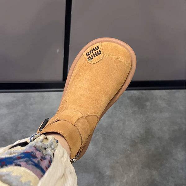 Hócsizma 2025 ősz új matt valódi puha bőr bakancs nagyfejű csúnya aranyos hétköznapi lapos csizma