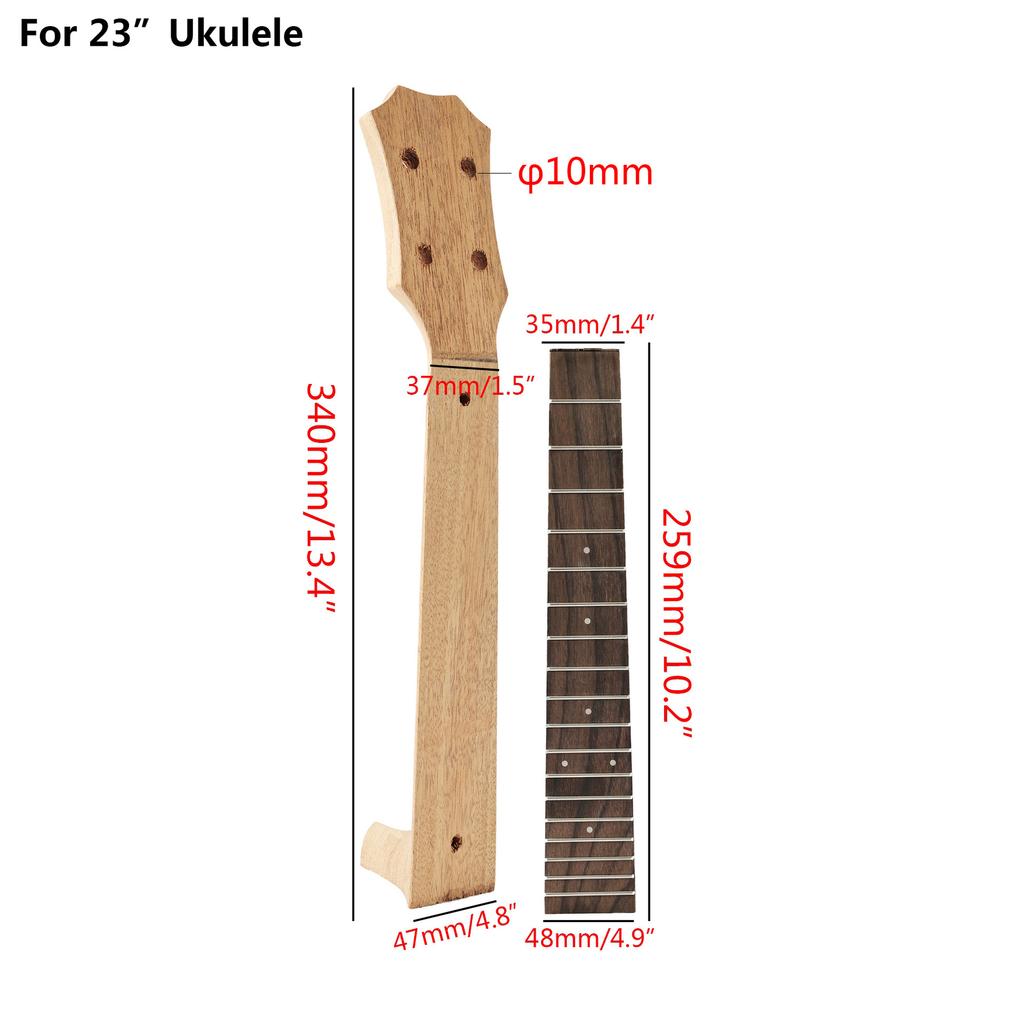 23/26 Inch Ukulele Neck Handle  Rosewood Fingerboard Ukulele Neck Taylor Head