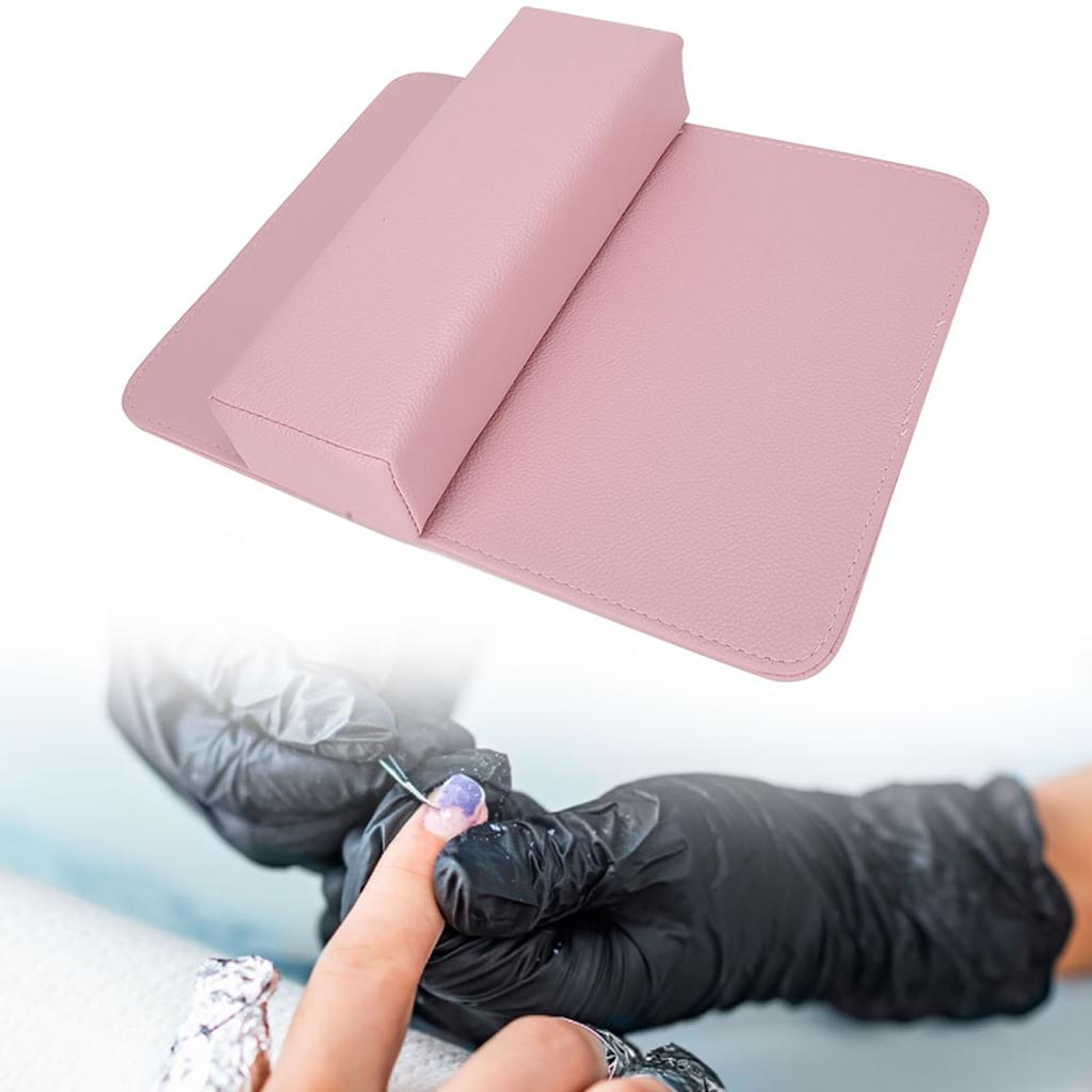 Soft Nail Art Beauty Salon Hand Pillow Arm Rest Holder Cushion Mat Set Manicure ToolPink