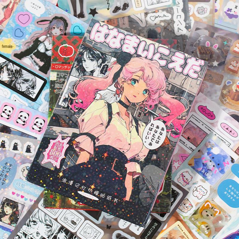 Romantic Memories Japanese Retro Showa Manga Die-Cut Stickers