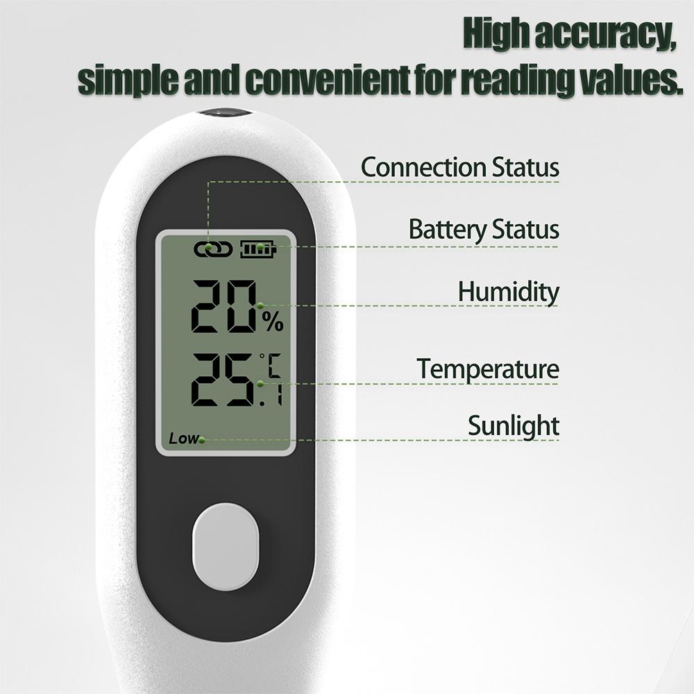 3 in 1 Soil Tester Sensor Humidity Temperature Sunlight Meter Tuya Zigbee APP Control Soil Moisture Meter for Garden Farm