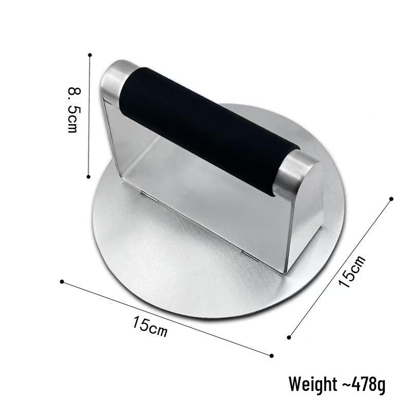 Stainless Steel Meat Patty Presser - Manual Hamburger Press & Scaled Kitchen Tool
