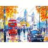 2000/1314/1000//520pcs Jigsaw Puzzles for Adults - Vibrant London Street Scene with Big Ben & Red Bus, High-Quality Paper, Por
