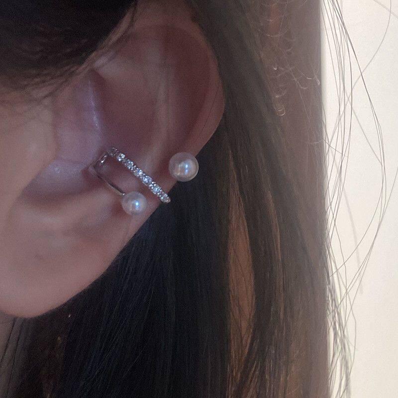 Elegant Pearl Ear Cuff: No Piercing Needed, Women s Luxury Niche Design