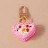 Lovely 3D Simulated Fruit Cake Keychain Food Keyring Pendants for Women Girls Handbag Decor DIY Kid's Jewelry Gifts