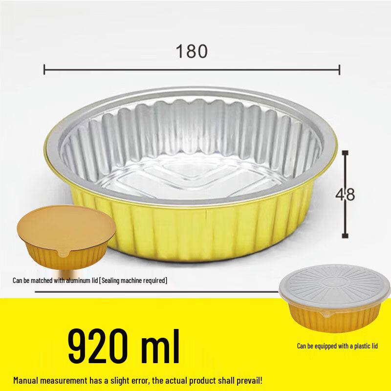 Kashicong Golden Aluminum Foil Food Containers with Lids