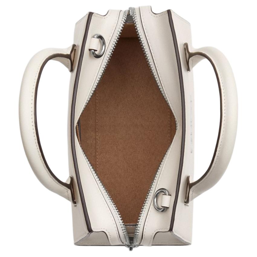 Coach Andrea 22 Zipper Closure Large Capacity PVC And Leather Crossbody Shoulder Tote Bag Small Women Bags White CP081-SVHA