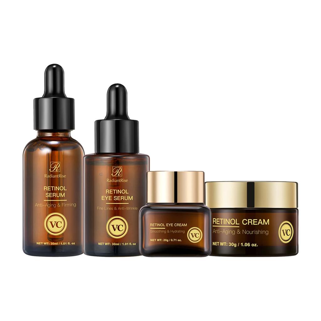 OKADY Retinol Skincare Travel Set Facial Care Set and Eye Moisturizing Skincare Travel Set Gift Set Skincare - 3-Step (Includes Essence, Cream, Care)