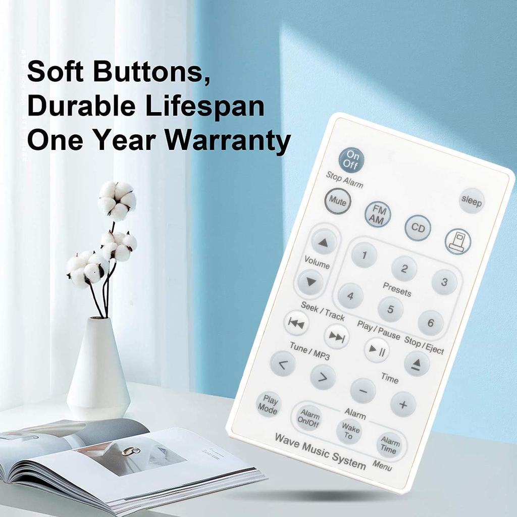 Universal Replacement Remote Control for Bose Sound Touch Wave Music Radio System I II III IV (Without Battery)-White