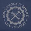 Life is Good Pánské tričko Crusher, Krátký rukáv, Bavlněné grafické tričko, Build It