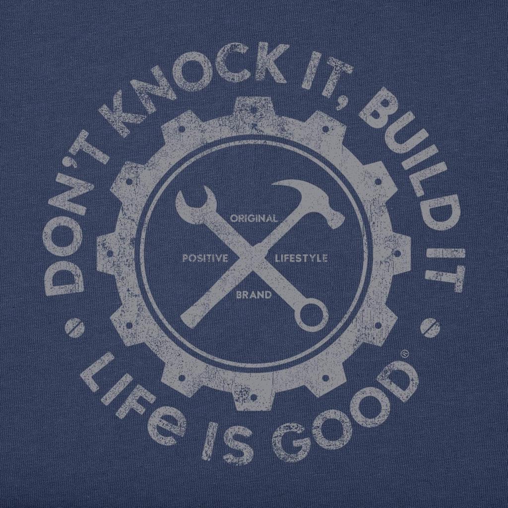 Life is Good Pánské tričko Crusher, Krátký rukáv, Bavlněné grafické tričko, Build It