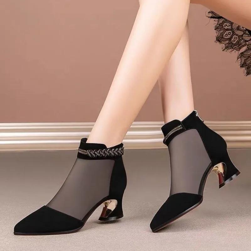 Fashion Luxury Breathable Pointed Toe Sandals for Women 2025 Anti Slip Hot Cheap Liquidation Summer Casual Woman Shoes On Sale Wholesale