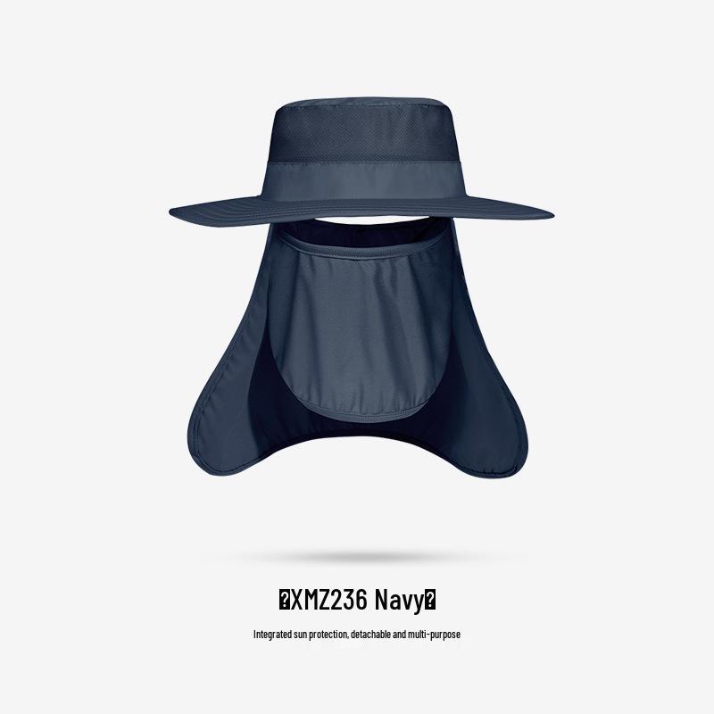 Unisex Summer Fishing Hat with Large Brim and Detachable Top