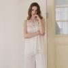 Lunaluz Women Shryl Satin Sleeveless 9  Two Piece Pajamas