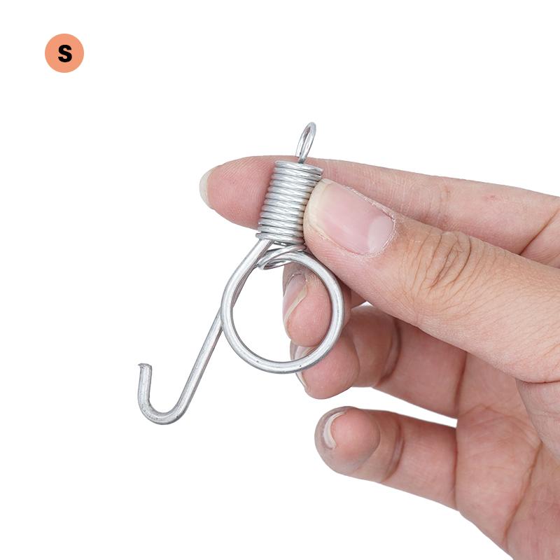 10 Packs Spring Hooks for Rabbit Cage Spring Latch Door Cage Accessories Wire Cage Clips Snap Hooks Multifunctional 3 Sizes
