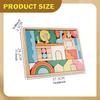 Wooden Rainbow Stacking Toy ,Building Blocks Toys, Stacker, Nesting Puzzle for