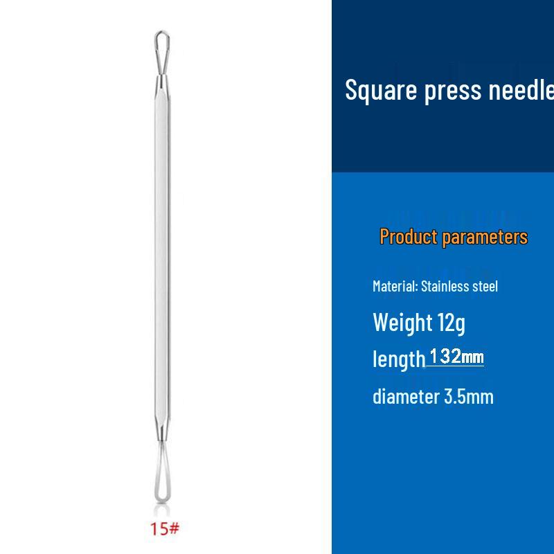 Stainless Steel Double-Ended Pimple Tweezer & Blackhead Remover Tool Set