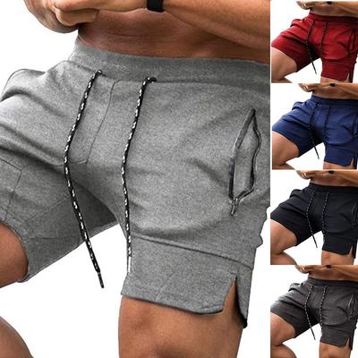 Summer Men's Fashion Sports Casual Outdoor Solid Color Drawstring Freedom Sports Shorts Running Fitness Running Training Gym Workout Shorts