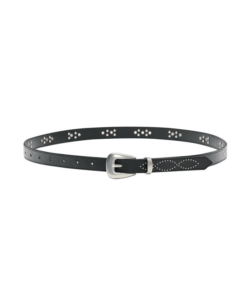 Depeugameoncheu Leather Stud Belt [2Color]