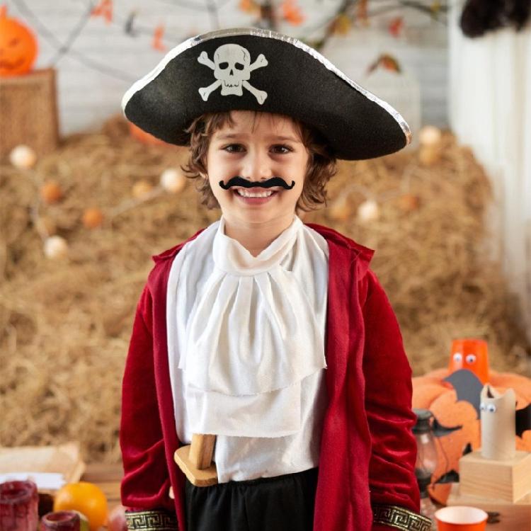 1-48Pcs Fake Cosplay Beards Mustaches Set, Cosplay Costume Accessories for Kid Adult Cosplay Party Halloween Festival