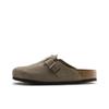 Birkenstock Boston Soft Footbed Unisex Suede Casual Clogs Taupe Regular Fit 560771