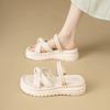 Shoes Woman 2025 Slippers for Swimming Pool Low Luxury Slides Jelly Flip Flops Platform Pantofle Beach Summer Designer Glitter