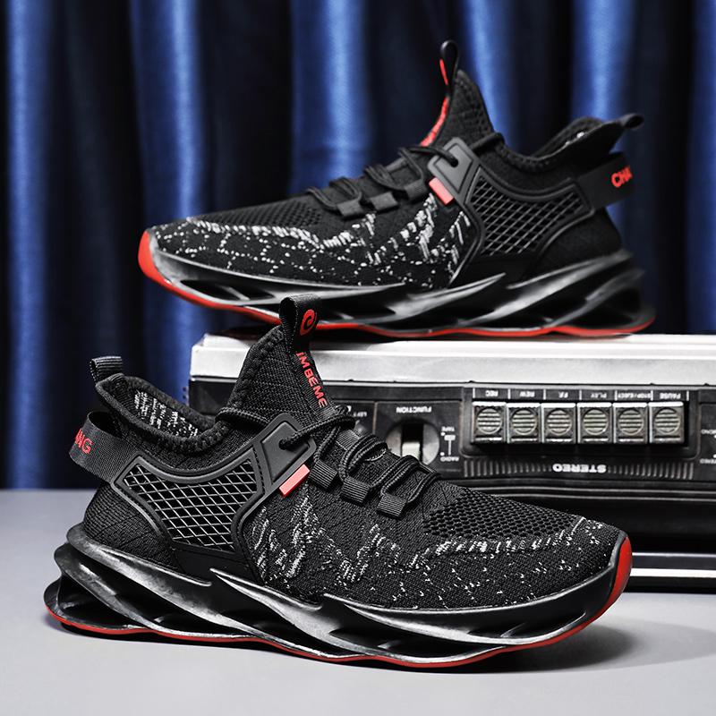 Autumn Men's New Casual Sports Shoes Men's Flying Shock Reduction Ultra -light Running Shoes