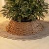 Hand-Woven White Nordic Christmas Tree Surround Fence