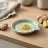 5Pcs/Set Ceramic Garlic Grater Plate with Pour Spout Ginger Cheese Manual Grinder with Raised