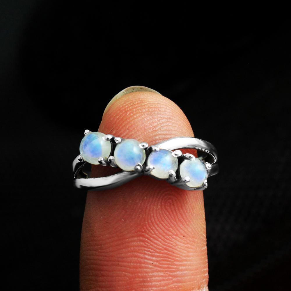 Arisha Silver טבעת כסף סטרלינג 925 אבן ירח