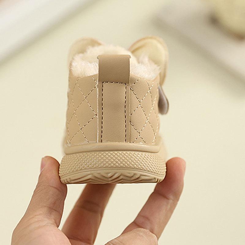 Winter Baby Boots for Girls - Fleece-Lined Princess First Walkers for Infants & Toddlers (0-2 Years Old)